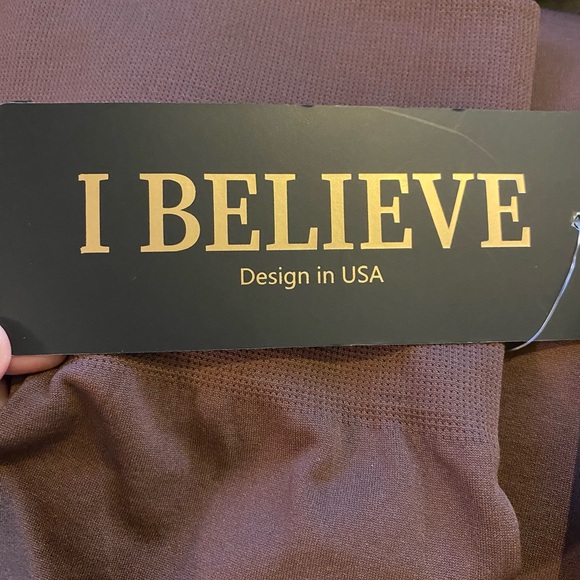 Plus Size Ladies Chocolate Brown Stretch Legging by I Believe, NWT - Picture 5 of 5